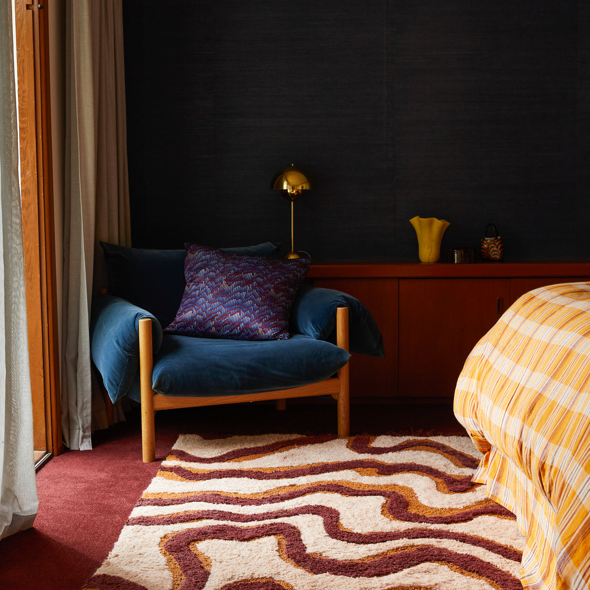 Emilia Cushion - Ultramarine Feather Insert