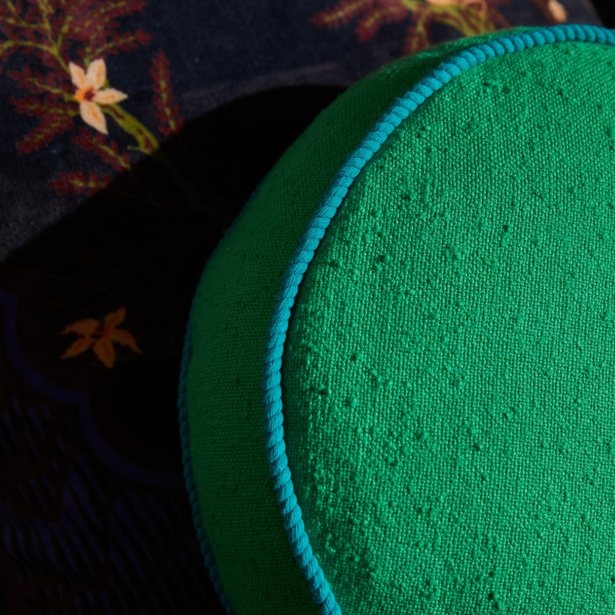 Dana Round Cushion - Spring Green Feather Insert