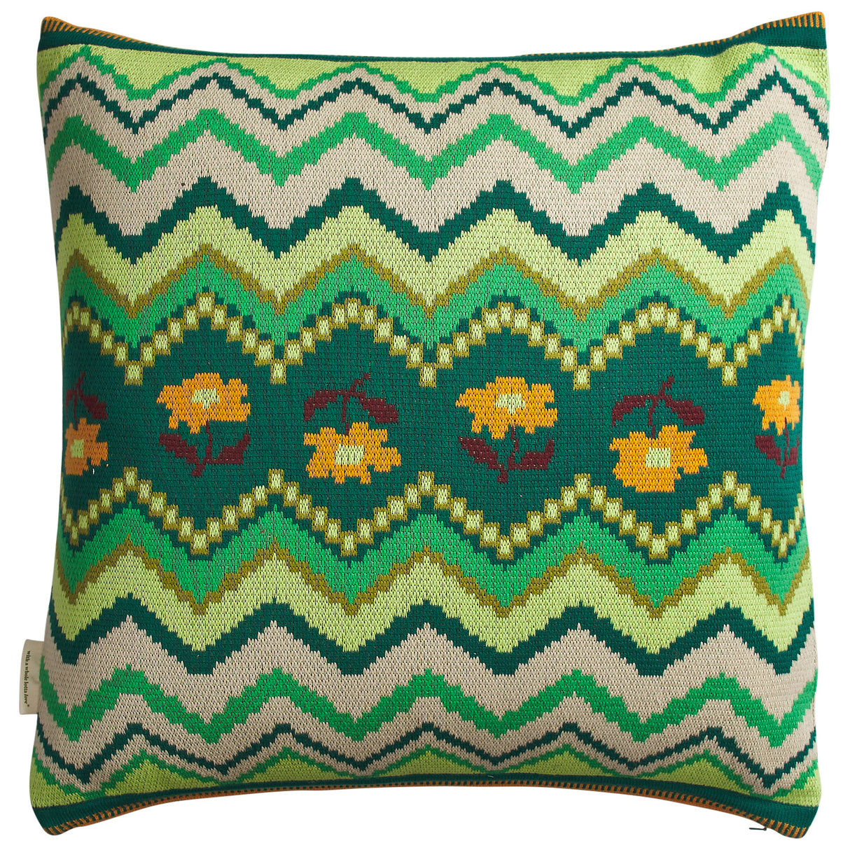 Calina Knit Cushion - Verdant Feather Insert
