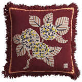 Vivi Appliqué Cushion - Rosewood Feather Insert