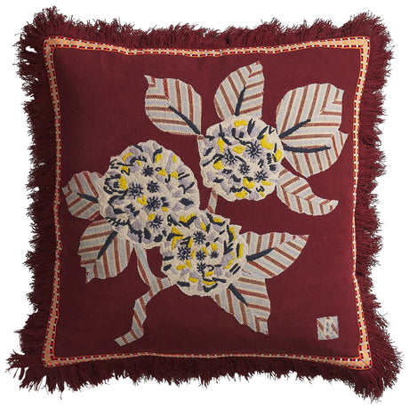 Vivi Appliqué Cushion - Rosewood Feather Insert