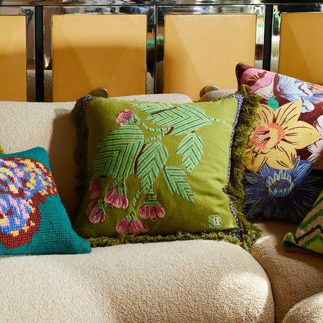 Vivi Appliqué Cushion - Juniper Feather Insert
