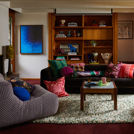 Dana Round Cushion - Ultramarine Feather Insert