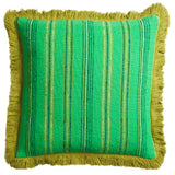 Nicolette Woven Cushion - Spring Green Feather Insert