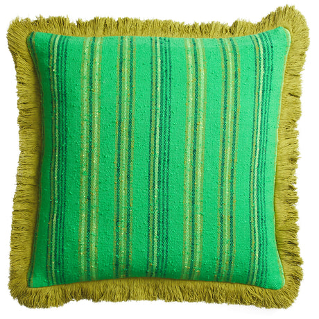 Nicolette Woven Cushion - Spring Green Feather Insert