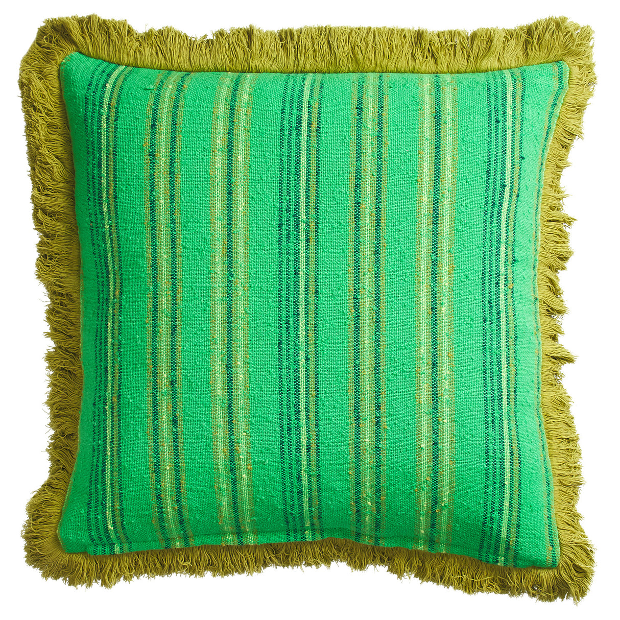 Nicolette Woven Cushion - Spring Green Feather Insert