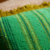 Nicolette Woven Cushion - Spring Green Feather Insert