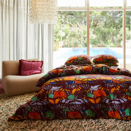 Nicolette Woven Cushion - Pansy Feather Insert