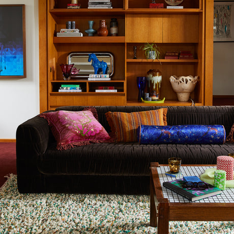 Nicolette Woven Cushion - Russet Feather Insert