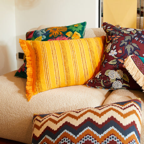 Nicolette Woven Cushion - Marigold Feather Insert