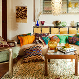 Nicolette Woven Cushion - Marigold Feather Insert