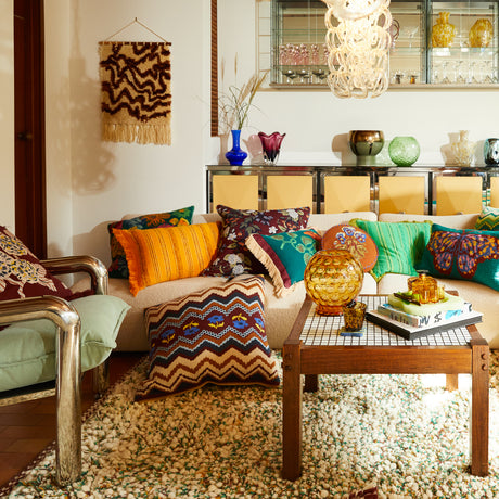 Nicolette Woven Cushion - Marigold Feather Insert