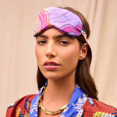 Zoi Silk Eye Mask - Verdant