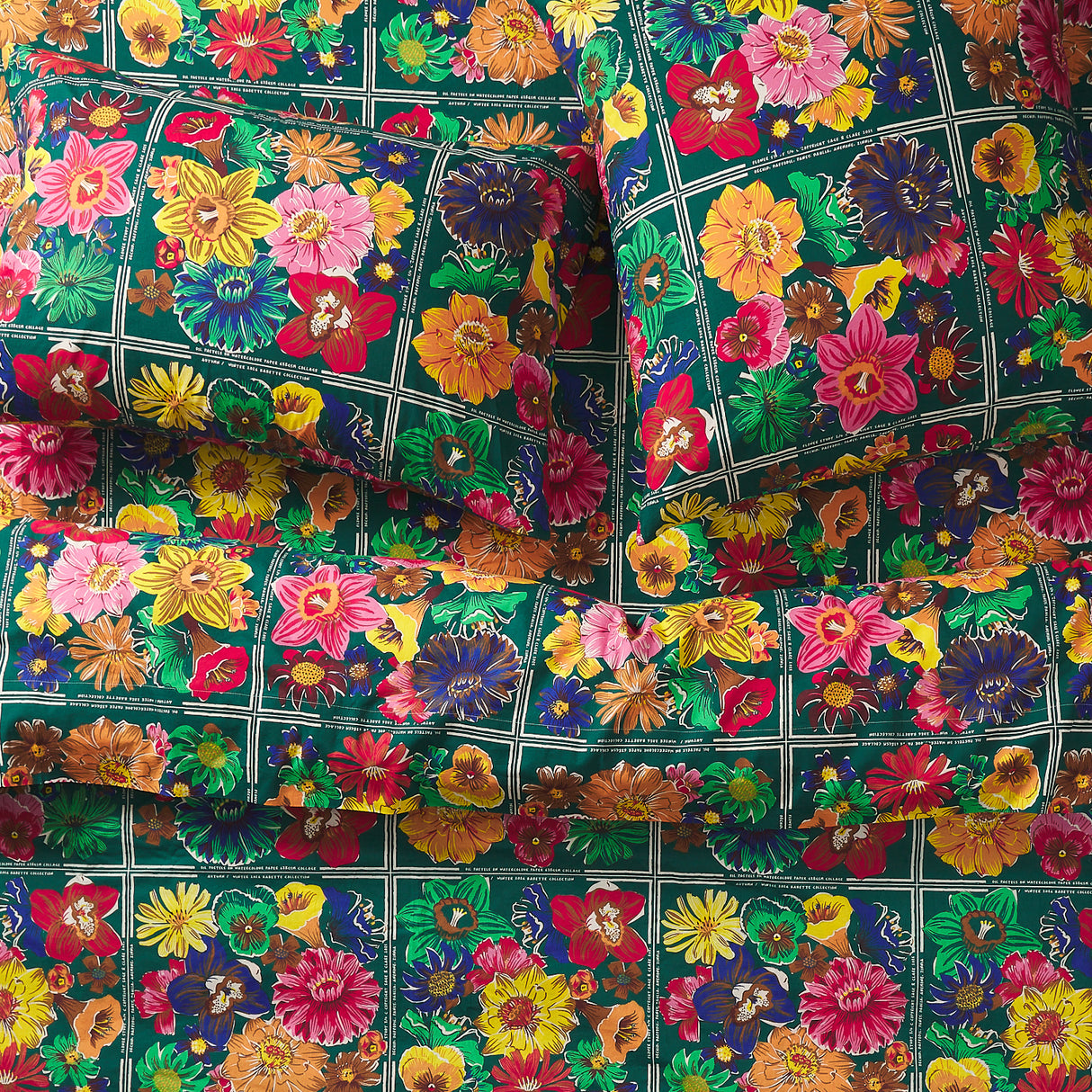 Ines Cotton Sheets - Verdant Flat Sheet / Queen