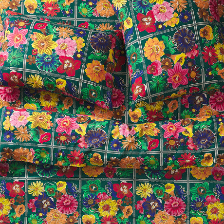 Ines Cotton Sheets - Verdant Flat Sheet / Queen