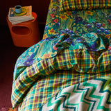 Babette Linen Sheets - Verdant Flat Sheet / Queen