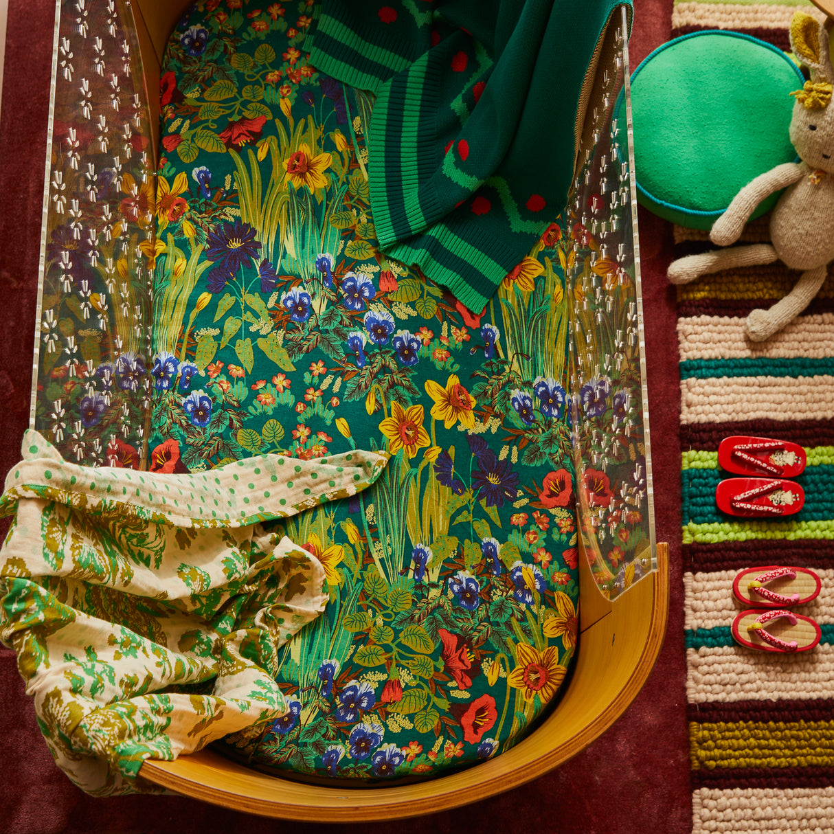 Babette Linen Sheets - Verdant Flat Sheet / Queen