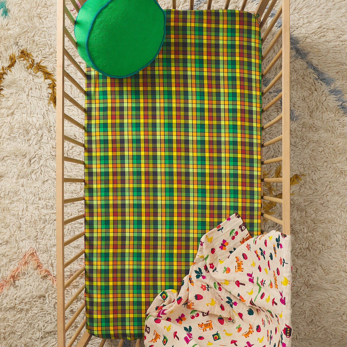 Stela Cotton Sheets - Spring Green Flat Sheet / Single