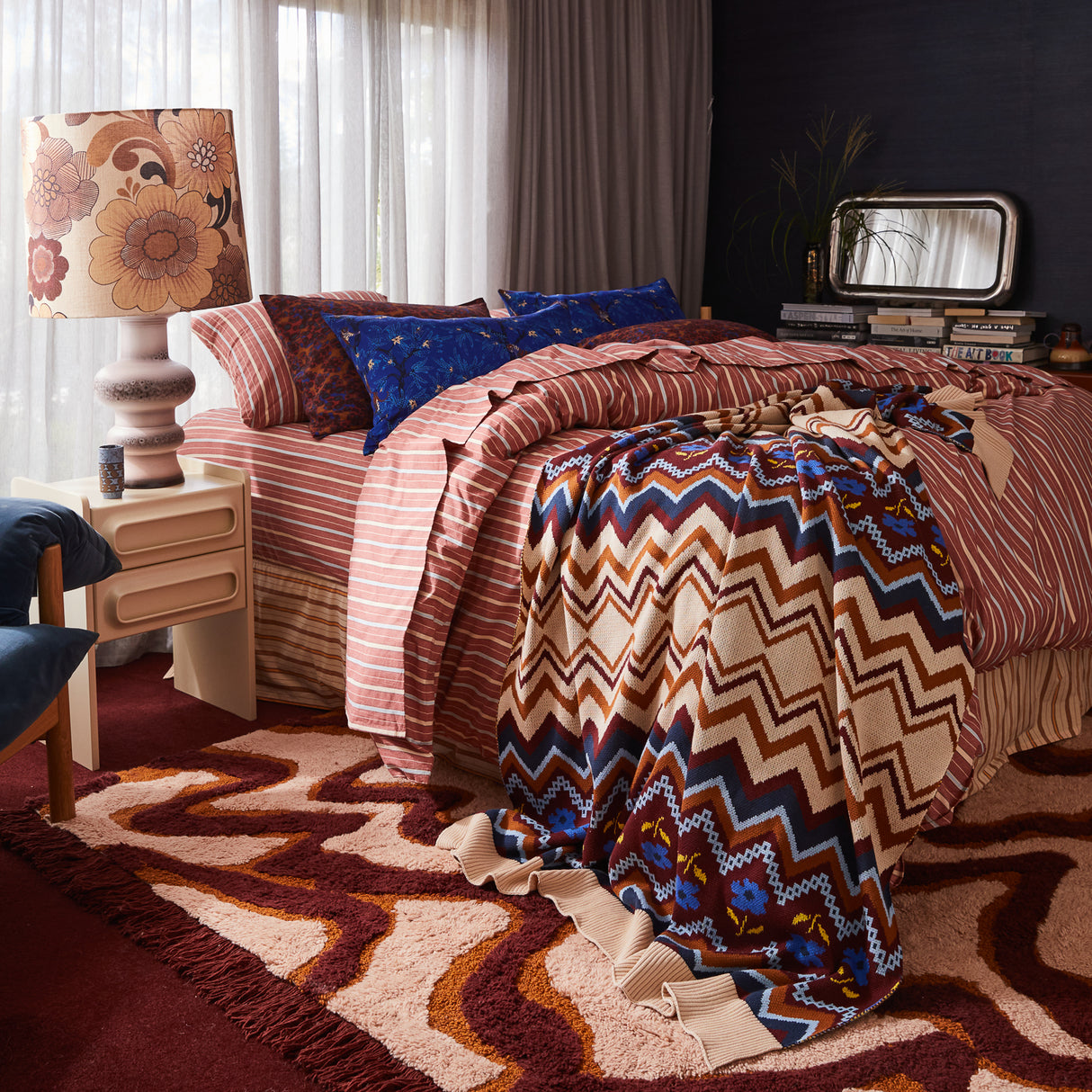 Leon Cotton Sheets - Burnt Sienna Flat Sheet / Single