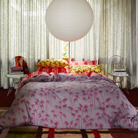 Agata Cotton Sheets - Vermillion Flat Sheet / Single