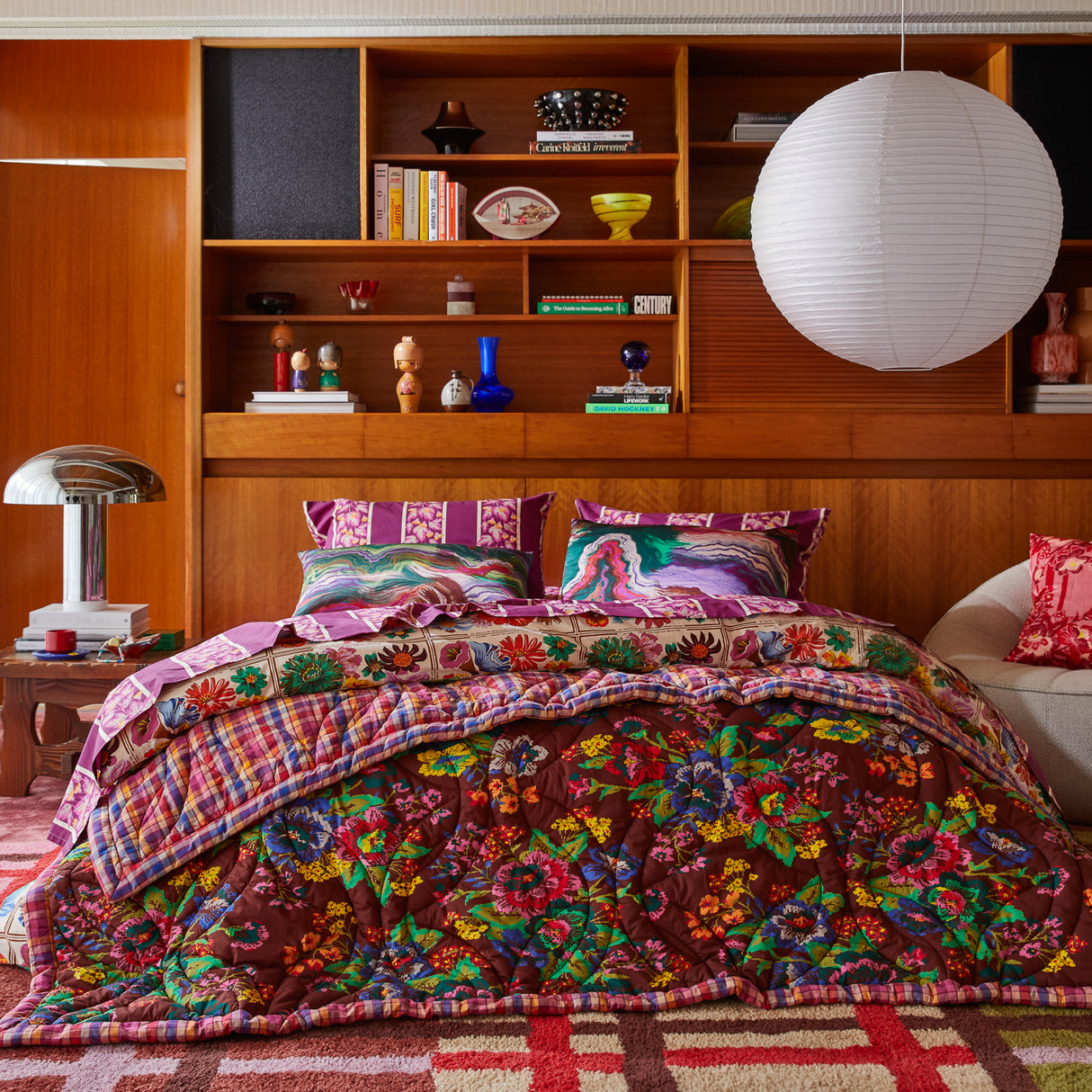 Agata Cotton Sheets - Mulberry Flat Sheet / Single