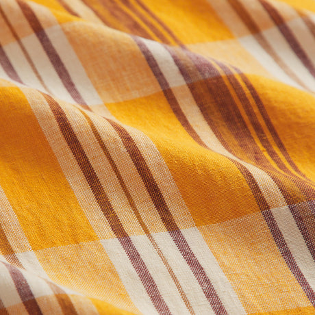 Nicolette Linen Sheets - Marigold Flat Sheet / Single