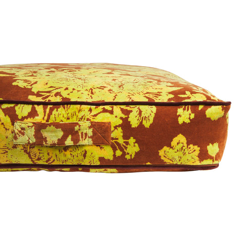 Hazel Velvet Floor Cushion - Russet