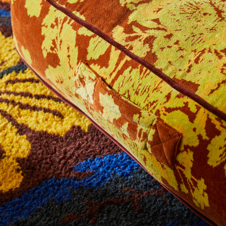 Hazel Velvet Floor Cushion - Russet