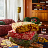 Hazel Velvet Floor Cushion - Russet