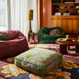 Hazel Velvet Floor Cushion - Mink Grey