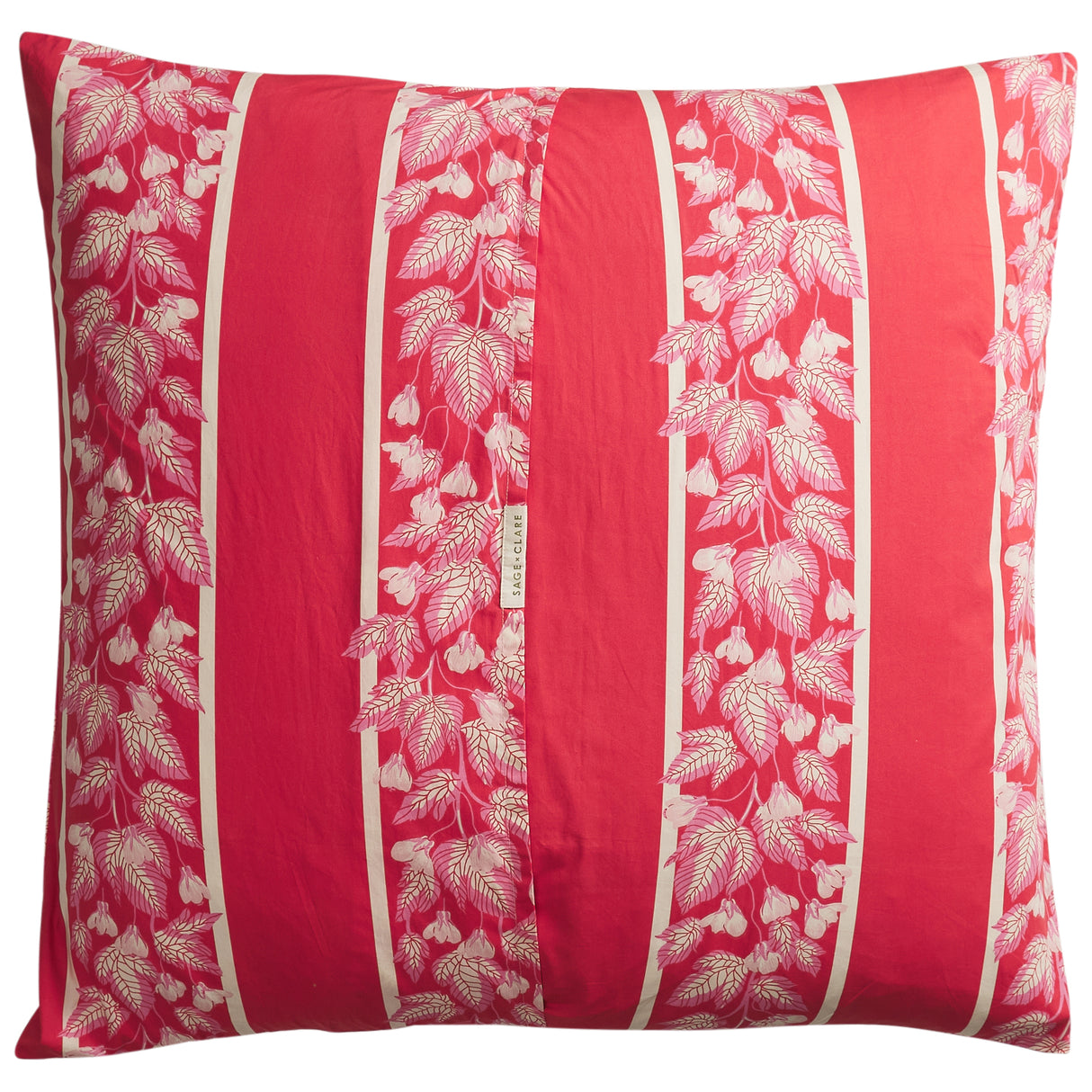 Agata Cotton Euro Pillowcase Set - Vermillion