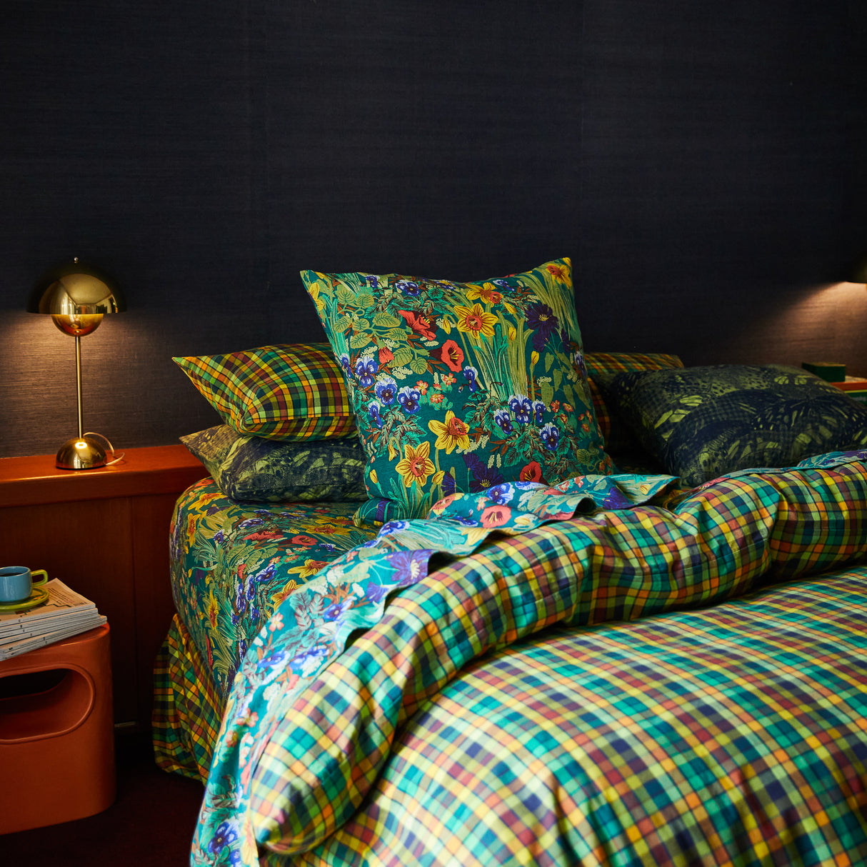 Babette Linen Euro Pillowcase Set - Verdant