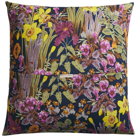 Babette Linen Euro Pillowcase Set - Ink