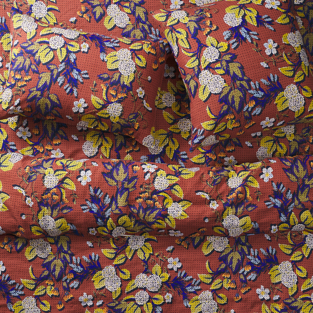 Heidi Linen Euro Pillowcase Set - Burnt Sienna