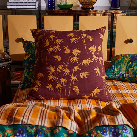 Aneta Linen Euro Pillowcase Set - Rosewood