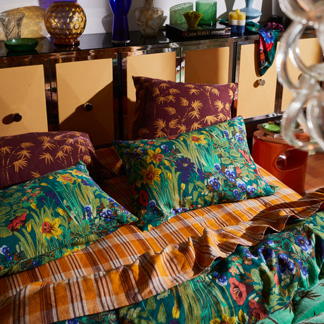 Aneta Linen Euro Pillowcase Set - Rosewood