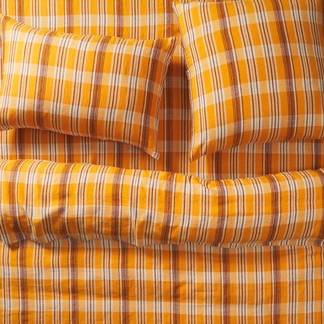 Nicolette Linen Euro Pillowcase Set - Marigold