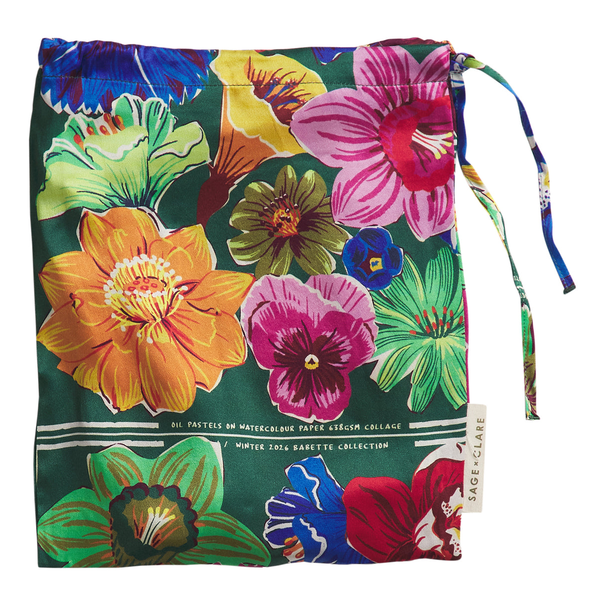 Ines Silk Pillowcase - Verdant Standard