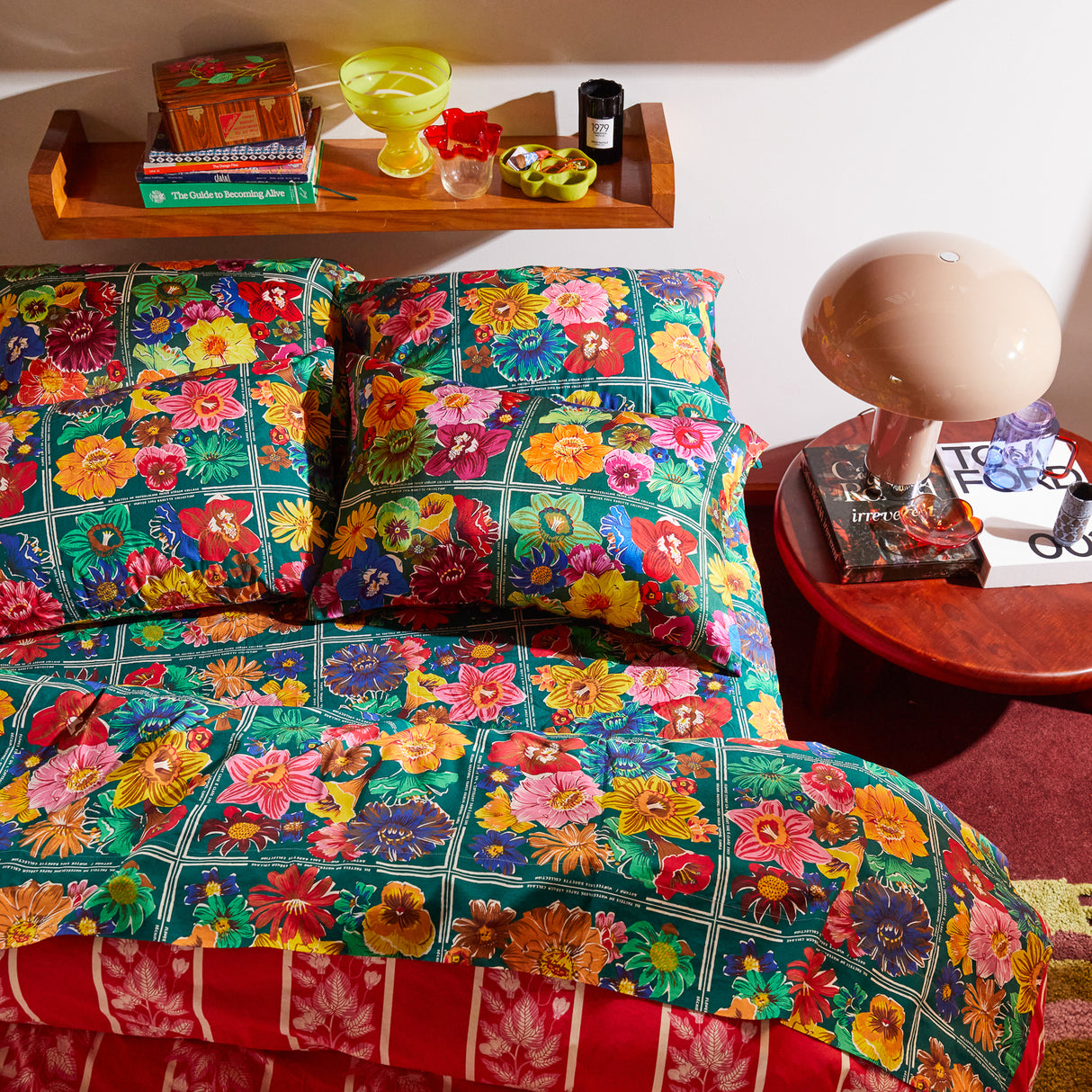 Ines Silk Pillowcase - Verdant Standard