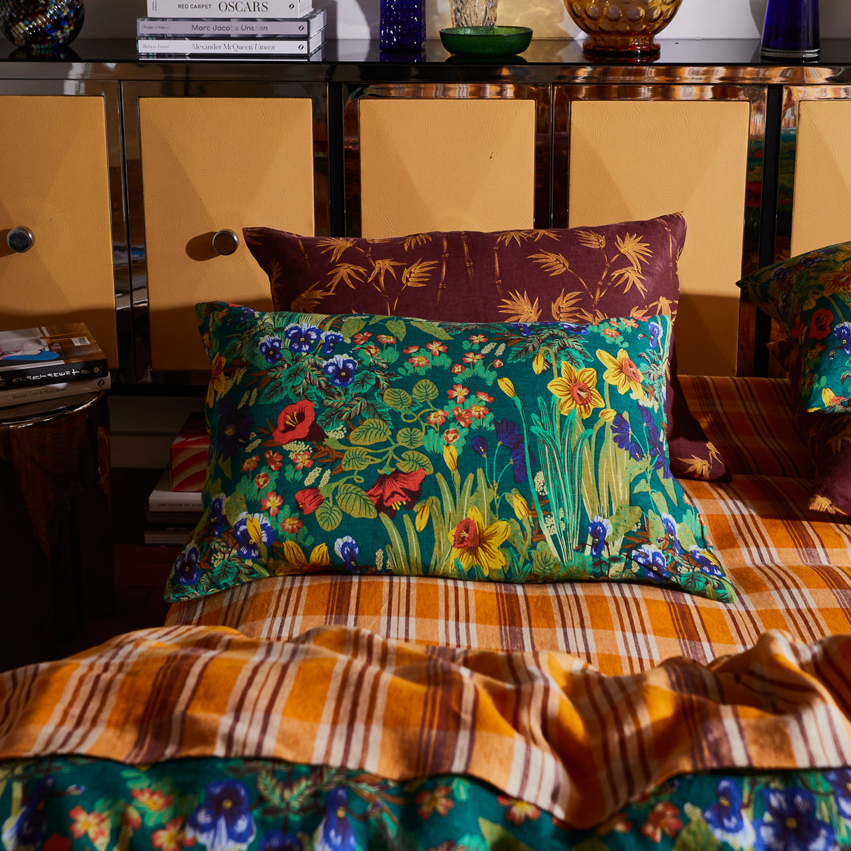 Babette Linen Pillowcase Set - Verdant Standard