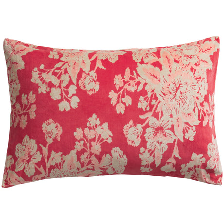 Hazel Velvet Pillowcase - Vermillion Standard
