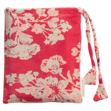 Hazel Velvet Pillowcase - Vermillion Standard