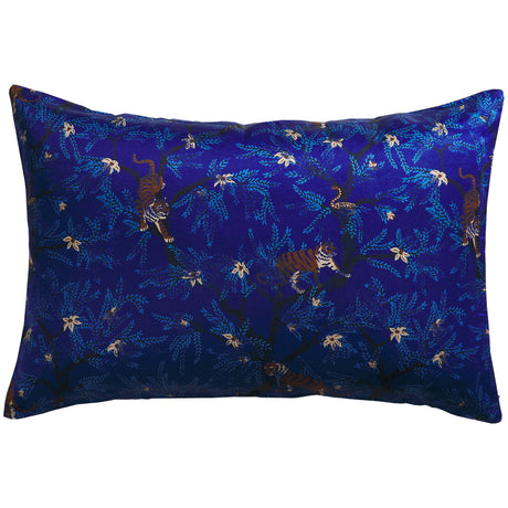 Andrea Linen-Silk Pillowcase - Ultramarine Standard
