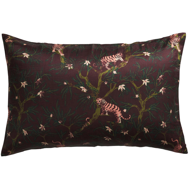 Andrea Linen-Silk Pillowcase - Rosewood Standard
