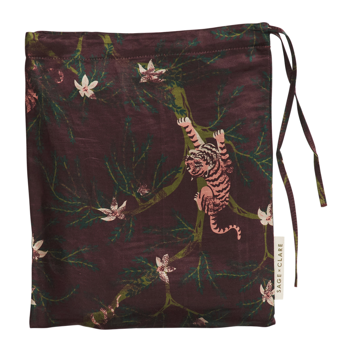 Andrea Linen-Silk Pillowcase - Rosewood Standard