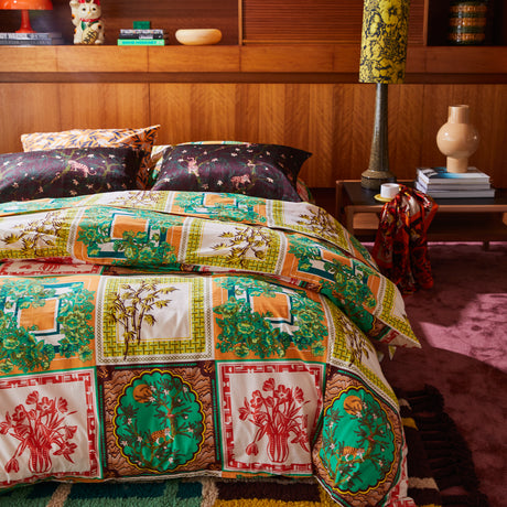 Andrea Linen-Silk Pillowcase - Rosewood Standard