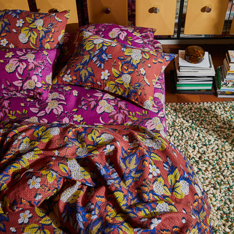 Heidi Linen Pillowcase Set - Burnt Sienna Standard