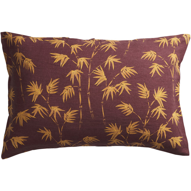 Aneta Linen Pillowcase Set - Rosewood Standard