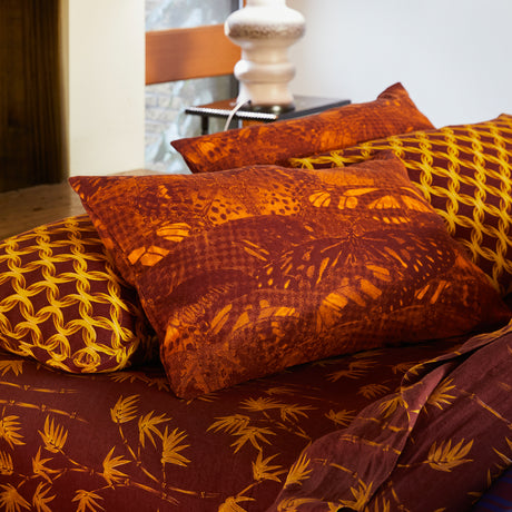 Emilia Linen Pillowcase Set - Marigold Standard