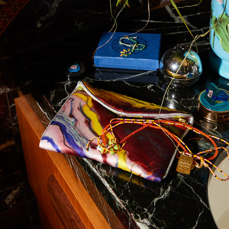 Zoi Silk Pouch - Ultramarine